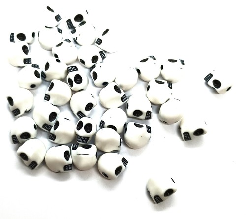 25 cuentas acrílicas calavera gótica multicolor 12x12 mm hágalo usted mismo manualidades de Halloween - Imagen 8 de 33