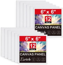 Small Canvases for Painting 6x6 inch 12 Pack Canvas Boards Cotton Painting Ca...