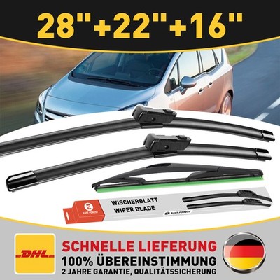 Für Bosch Scheibenwischer vorne + hinten passend für OPEL MERIVA B 2010-2017