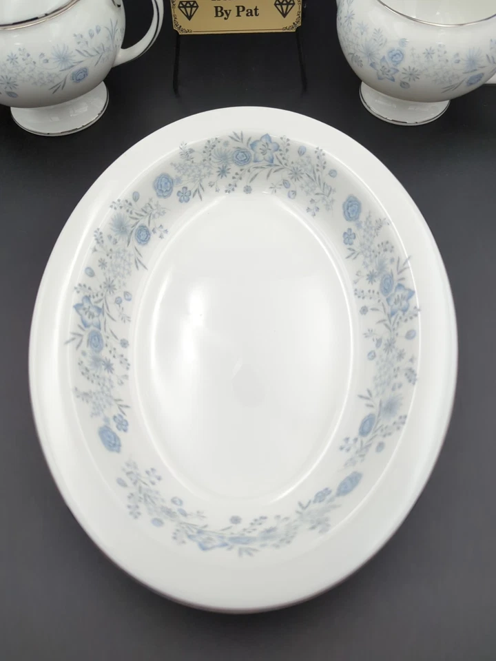 Wedgwood Belle Fluer Juego de 5 porciones 14 1/8" Plato 10" Tazón ovalado Azúcar y Crm Foto 2 de 4