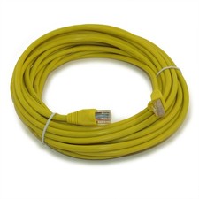 25ft Cat5E Ethernet RJ45 Patch Cable Stranded Snagless Booted YELLOW