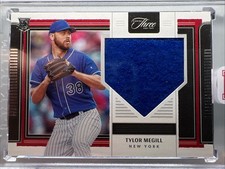 2024 TYLOR MEGILL RC #/99 - PANINI THREE & TWO ROOKIE WOOL PATCH - METS MT!