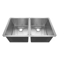 32 In. Undermount Double Bowl 16 Sink-Gauge 304 Stainless Steel Kitchen Sink
