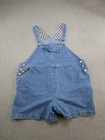 VTG Cherokee Shortalls Overalls Plus Size 24W American Flag Patriotic 4th July