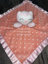 Cloud Island Owl Lovey Pink Baby Security Blanket Polka Dot Satin Target Toy