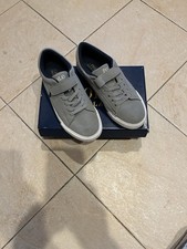 Polo Ralph Lauren Easten II PS Boys Boat Shoe Sneaker - Grey Navy Size 3 EUC