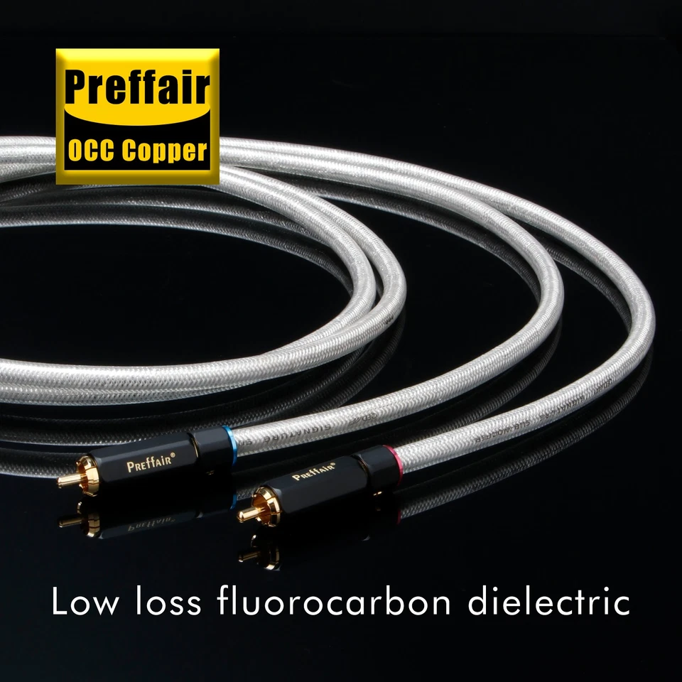 Preffair OCC Silver-Plated HiFi RCA Cable Subwoofer Audio Signature Cord - Image 4 of 4