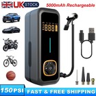 Set Car Tyre Inflator Cordless Digital USB Rechargeable Tire Air Compressor Pump