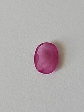 Small Loose Oval Ruby Gem Stone UV Reactivate