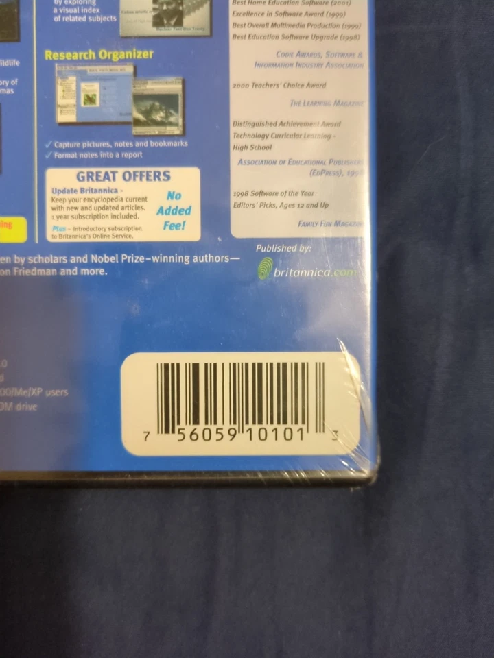 Encyclopedia Britannica 2002 Pc Home & Office CD DVD 2 Data Disc Set USED - Image 3 of 4