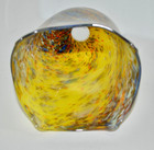Art Glass Pendant Lamp Shade Murano-Style Confetti Swirl Yellow/Blue 7.75-Inch — photo 7