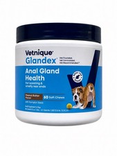 Vetnique Glandex Anal Gland Health for Dogs Peanut Butter Flavor 60 ct EXP 10/27