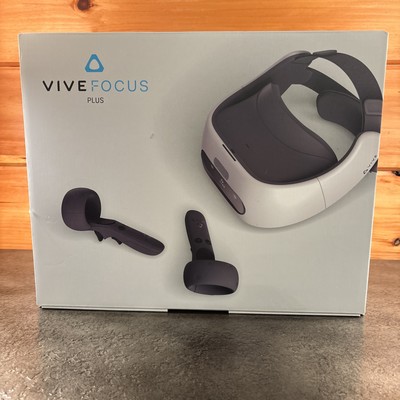 HTC Vive Pro Focus Plus 6DOF VR Headset in Almond White Bundle Including VR H...