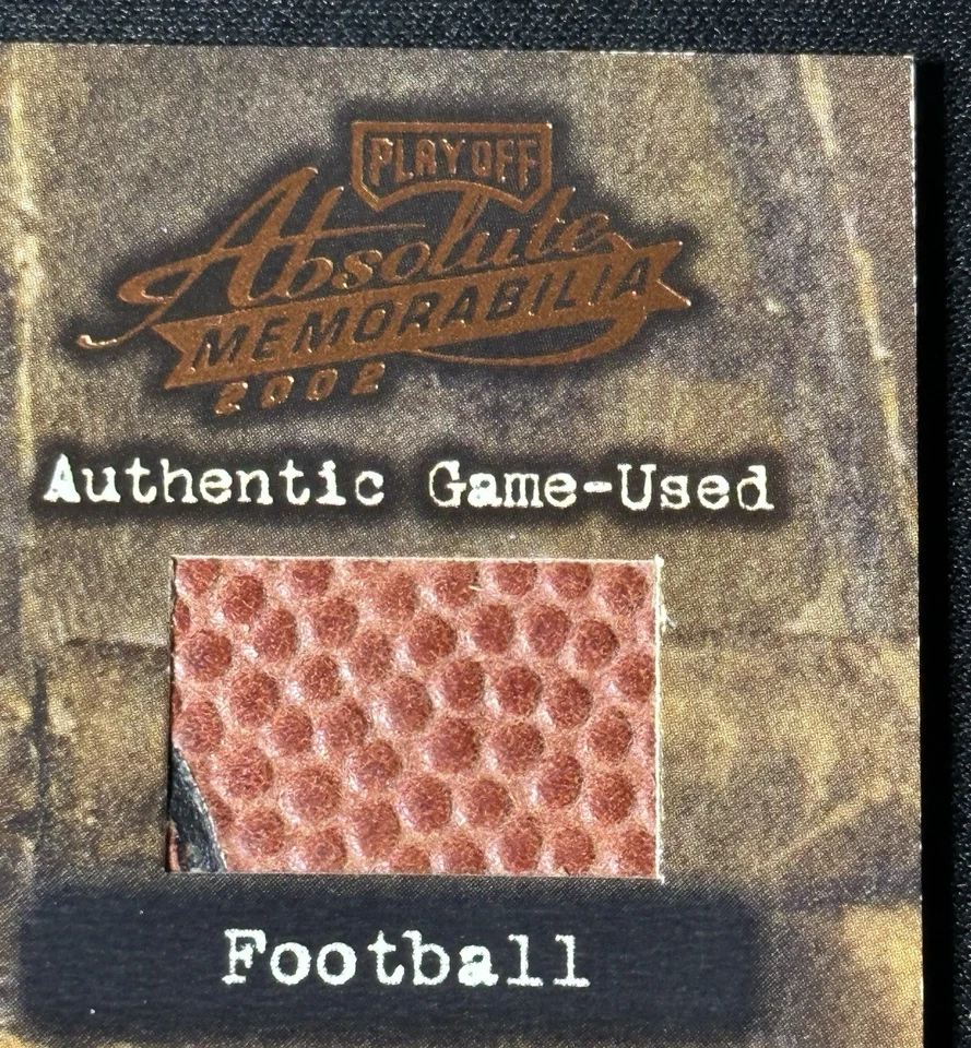 Jogo de futebol usado Tom Brady 2002 Absolute Memorabilia couro e cadarços /500! SP - Imagem 4 de 4