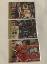 Lot of 3 1995-96 Fleer Total D Scottie Pippen, Shaquille O’Neal, Gary payton 