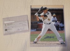 Jake Smolinski Autograph 8x10 Plus Gary Carter Deposit Slip