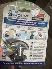 TubShroom  Ultra Drain Protector Hair Catcher Strainer in Stainless Steel New 
