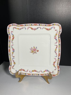 Antique Minton ''Minton Rose'' 12  Square Serving Platter, Globe Mark  ~12 