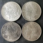 Lot of Four 1921 $1 Morgan Silver Dollars
