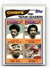 1982 Topps Eric Harris J.T. Smith Joe Delaney #109 Chiefs Football
