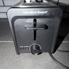 Hamilton Beach 32221 2 rebanadas tostadora de acero inoxidable negro, bagel, cancelar