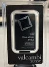 1 Ozt Valcambi Suisse Carded Retired Bar