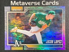2026 Topps Opening Day Jacob Lopez Athletics #76 Rainbow Foil MLB Baseball Card