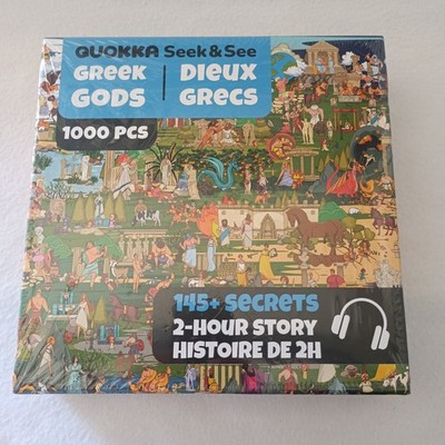 Quokka Greek Gods Seek & See 1000 Piece Hidden Object Mystery Puzzle NIB