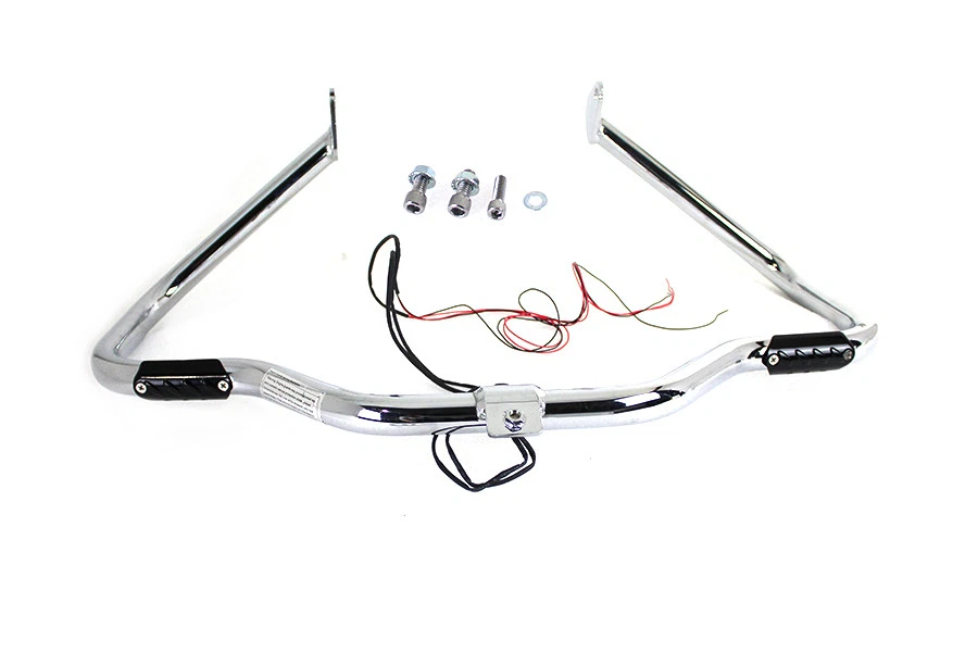 Barra de señal de giro delantera cromada para Harley Davidson Foto 4 de 4