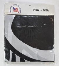 Mitchell Proffitt Company POW/MIA Nylon Flag, Black/White, 3ft x 5ft --- NOS