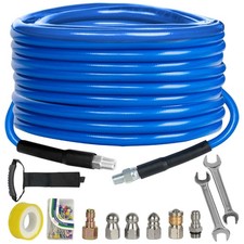 Sewer Jetter Kit for Pressure Washer 50FT, 4000 PSI Drain Cleaner Hose 1/4 Inch