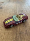 Hot Wheels Diecast 1/64 Burgundy Custom Chevy Corvette Convertible Vintage 1988
