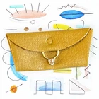 Vintage Barbie Doll #915 Peachy Fleecy TM Tagged Purse Yellow Beige Leather New