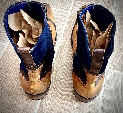 Mark Nason Dallas Galveston Navy Pony Hair Mens Sz 11 Italian Designer Collector - Picture 17 of 18
