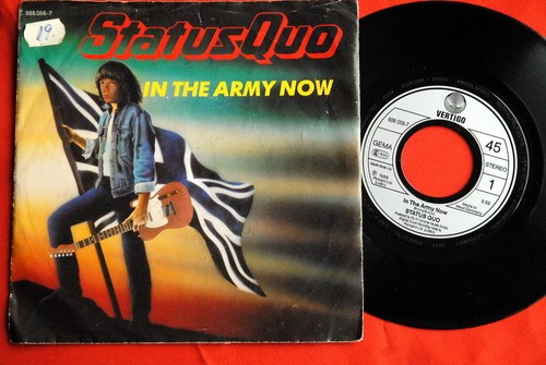 STATUS QUO IN THE ARMY NOW/ HEARTBURN 1986 RARE GERMAN 7“ PS
