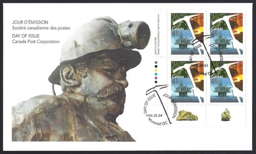 🍁Canada   #1721 LLpb    "Oil Well Rig"      Brand New  1998 First Day Cover
