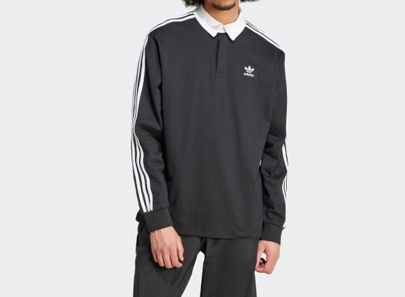 Футболка-поло Adidas Adicolor для регби - Черный / IZ4806 / Футболки с доставкой по Украине