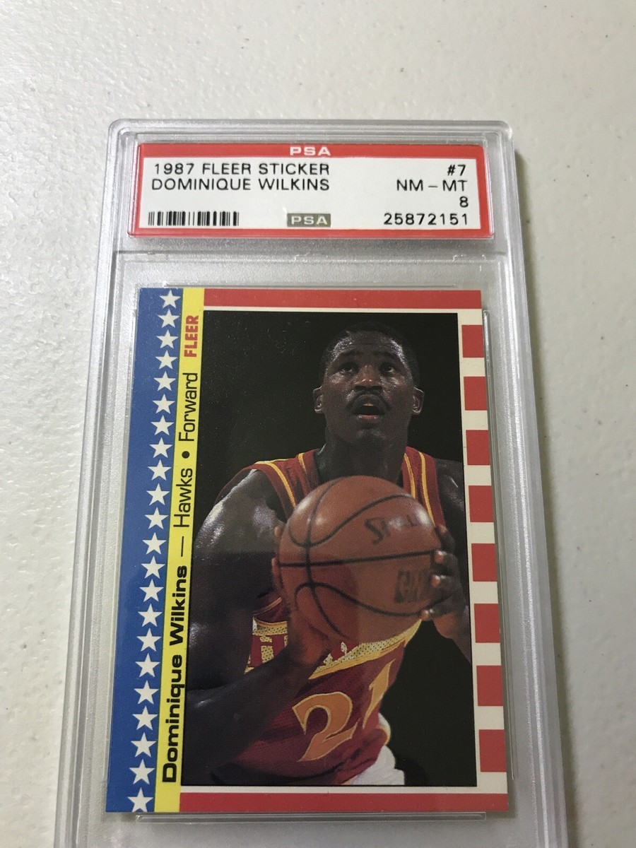 1987 Fleer Basketball Sticker Dominique Wilkins Psa 8 | eBay