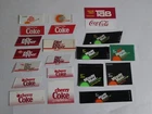 Coca-Cola Vintage Vending Machine Plastic Labels 21 Diff soda and shape