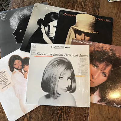 Lot 6 Vinyl Barbra Streisand Albums Memories Second Greatest Hits