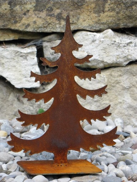 Edelrost Tanne Schlicht Weihnachtsbaum Metall Christbaum Advent Weihnachtsdeko-image