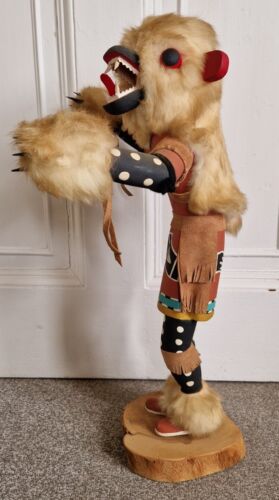 LARGE J. CREEK HOPI WHITE BEAR KACHINA DOLL 22" - Picture 2 of 11