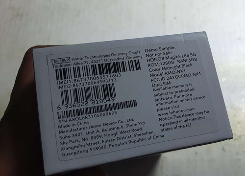 Honor Magic5 Lite 5G 128GB RMO-NX1 (Unlocked) Smartphone Black Demo Working - Photo 9/9