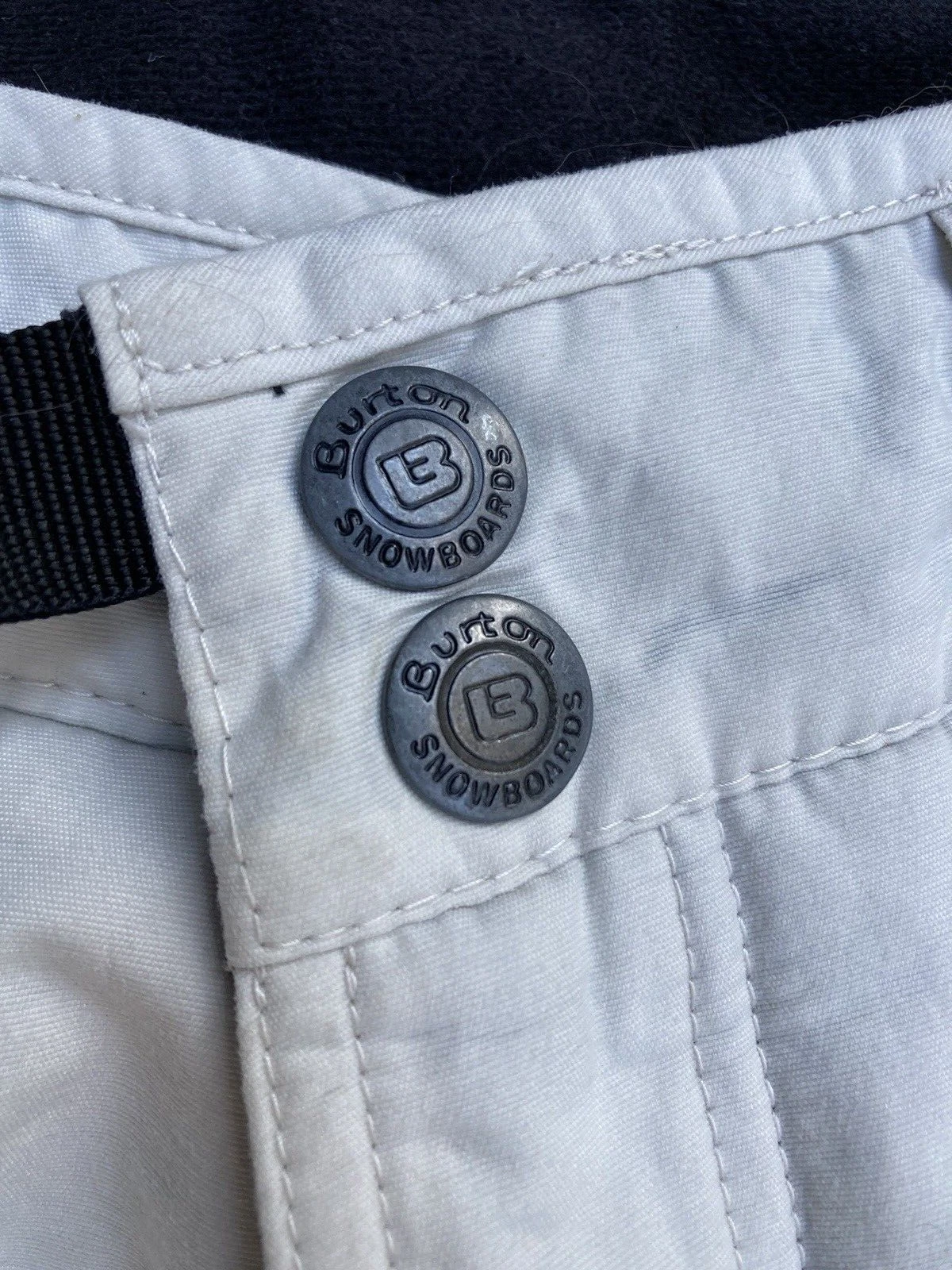 burton snow straight solid button zip ski poly lined stain pants