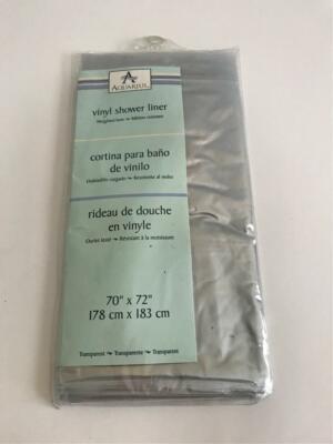 Aquarius Transparent Size 70'' X 72'' Mildew Resistant Vinyl Shower Curtain Liner