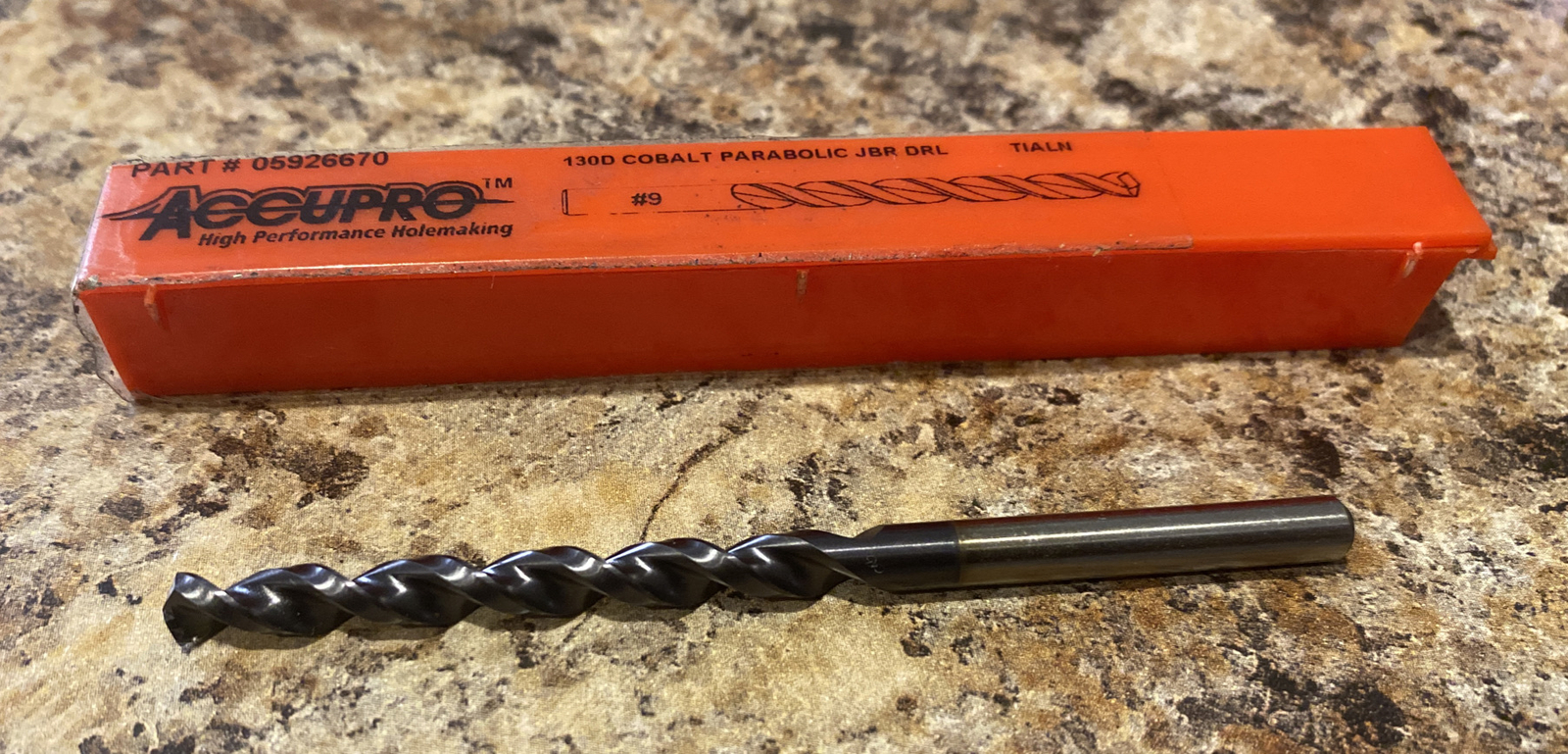 ACCUPRO 9 130° PARABOLIC COBALT JOBBER DRILL BIT TIALN 05926670 eBay