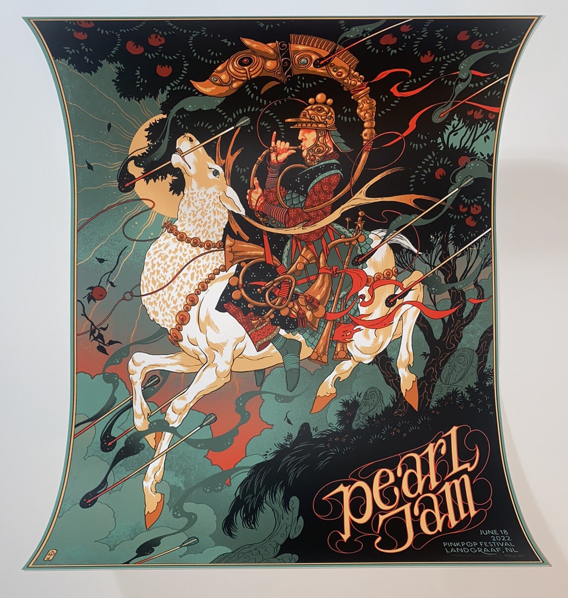 Pearl Jam Poster AP PinkPop Festival 2022 SIGNED & #'d X/104 Print