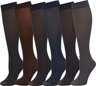 Winterlace Queen Size Trouser Socks for Women, 6 Pairs Plus  Assorted Colors 