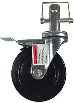 5'' Scaffold Rolling Tower Caster 1 Inch round Stem Hard Rubber Wheel Caster (Set