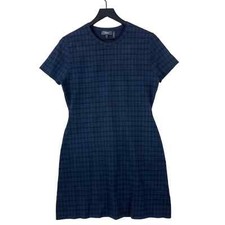 NWT Theory L Branteen Bilen Mini Sheath Dress Stretch Blue Black 355